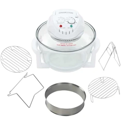 Imagen de vidaXL Horno de Convección Halógeno Anillo Extensión 1400W 17 L Aparato Cocina