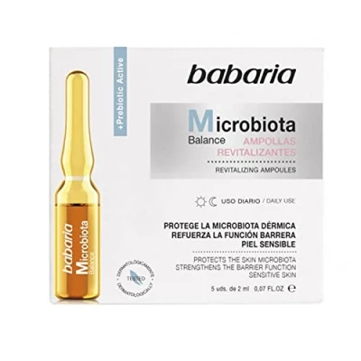 Imagen de Babaria Ampollas Microbiota Balance, Evitan La Deshidratación y Refuerzan Función Protectora De Piel, Para Pieles Sensibles, 100% Veganas 5 x 2 ml