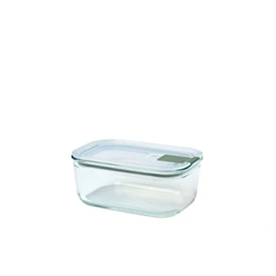 Imagen de Mepal Táper de cristal EasyClip Tarros con tapa y cierre clic Apto para el microondas, horno congelador Hermético a prueba derrames 700 ml Nordic sage