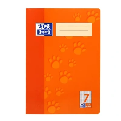 Imagen de Oxford 100050325 Cuaderno de ejercicios (10 unidades, cuadriculado 7 mm, 32 hojas, A4, 90 g/m²), color naranja