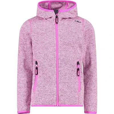 Imagen de CMP Chaqueta infantil Knit Tech con capucha fija, Púrpura Fluo Titanio, 176