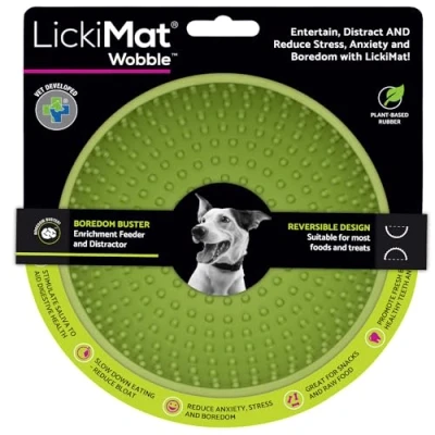 Imagen de Comedero para Perro Lickimat Verde Goma Moderno 600 ml
