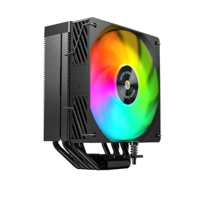 Imagen de Mars Gaming MCPU X5ARGB, Disipador CPU 280W TDP, 5x Heatpipes HCT Nueva Generación, Ventilador PWM SI Extreme Silent ARGB 120mm, Núcleo de Cobre Hiperbalanceado, Compatibilidad Universal, Negro