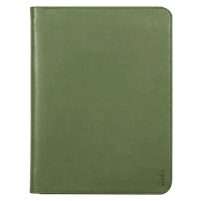 Imagen de RHODIA 168118C Carpeta portadocumentos Rhodiarama Sauge para bloc de notas y cuadernos A4 o A4+ Tamaño cerrado 25,5 x 34 cm Funda tablet piel sintética