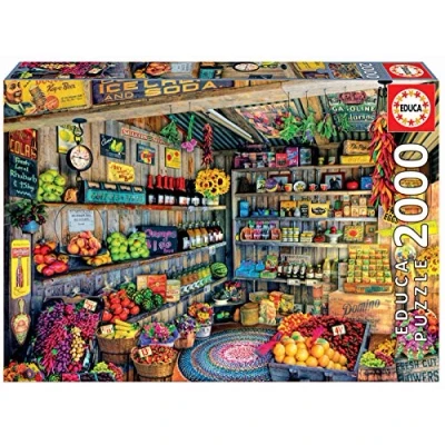 Imagen de Educa Puzzle de 2000 Piezas para Adultos Tienda Comestibles. Incluye Pegamento Fix Puzzle. A Partir 14 años (17128)