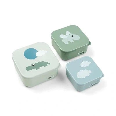 Imagen de 3 Cajitas Almuerzo Happy Clouds Green