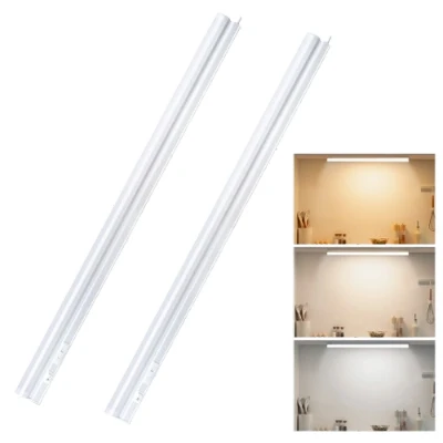 Imagen de Aigostar Luz LED Cocina con Interruptor 9W Luces Armarios, 3000K/4000K/6500K, 230V Regleta Bajo Armarios para Cocina, Vestidor, Armario 572 * 34 23mm, 2 pcs