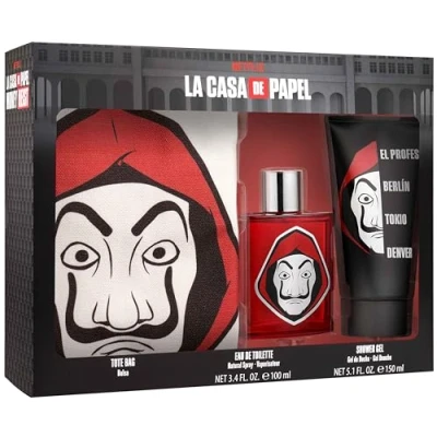 Imagen de La Casa de Papel Estuche con EDT 100 ml, Gel Ducha 150 ml y Tote Bag