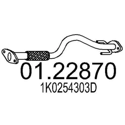 Imagen de MTS 01.22870 Tubo de escape 850 delante para silenciador intermedio