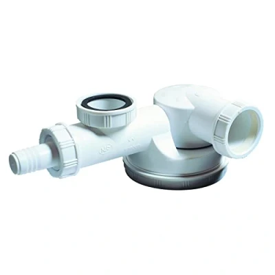 Imagen de Wirquin 31000006 Sifón Fregadero 1 Bandeja, Blanco