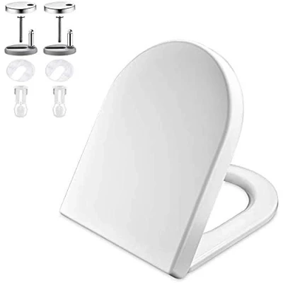 Imagen de GRIFEMA G951 Tapa WC, Asiento de Inodoro Cierre Suave en Forma D con Liberación Rápida para una Fácil Limpieza, Blanco, Tamaño Uno [Exclusivo Amazon]