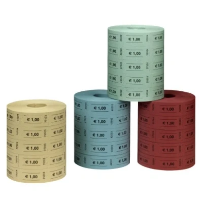 Imagen de Herlitz 10733368 Entradas 1 Euro marcados, color surtido, 5 x 1000 desgarrable