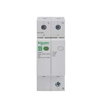 Imagen de Schneider Electric EZ9L33620 Pararrayos de sobretensiones Easy9 1P N 20kA, White