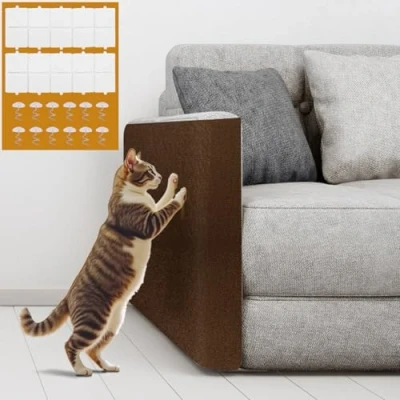 Imagen de Protector Sofa Gatos Arañazo Adhesivo alophoty 200x40cm Rascador para Sofa, Tela Gatos, Duradero, Amigable con los Fácil de Instalar Dueños