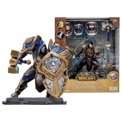 Imagen de McFarlane Toys World of Warcraft Figura de acción Human: Paladin/Warrior, increíblemente Detallada a Escala 1:12 basada en el fenómeno Global