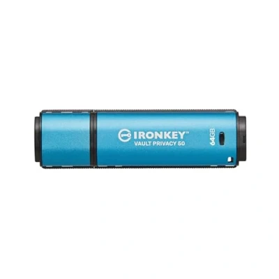 Imagen de Kingston IronKey Vault Privacy 50 Unidad USB con certificación FIPS 197 y cifrado XTS AES de 256 bits para la protección datos IKVP50/64GB