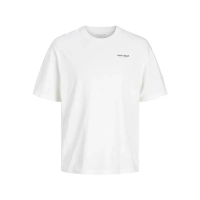 Imagen de JACK &amp; JONES Jcosplash tee SS Crew Neck Gc Camiseta, Blanco Brillante/Estampado: Estampado pequeño, M para Hombre