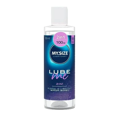Imagen de MY.SIZE Lube Me Premium 2en1 Gel lubricante 100 ml I sin olor a base de agua y Playgel para juguetes condones látex lubricación