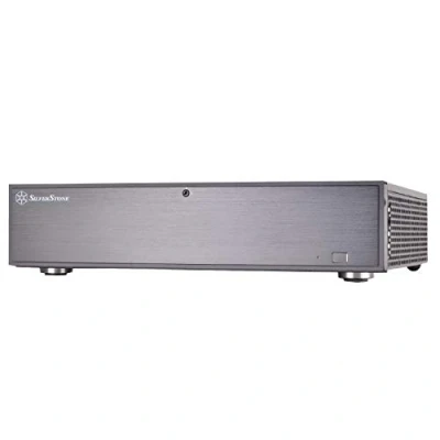 Imagen de Silverstone SST ML04B C Carcasa de Ordenador silenciosa Milo Slim HTPC Micro ATX, Conector USB Tipo en el Puerto E/S, Negro