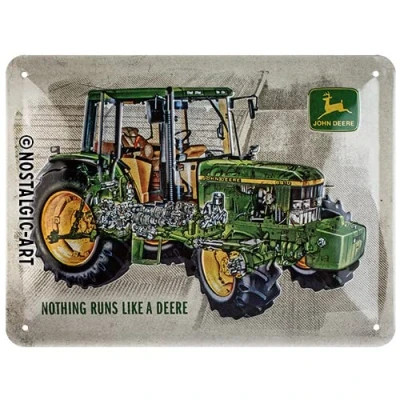 Imagen de Nostalgic Art Cartel de chapa retro, John Deere Model 6410 Cutaway Idea regalo para amantes a tractores, metálico, Diseño vintage, 15 x 20 cm