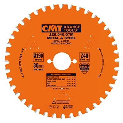 Imagen de CMT Orange Tools 226.040.07M Sierra circular para metales 190x2x30 z 40 fwf 8 grados