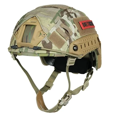 Imagen de Onetigris Casco Táctico Airsoft Fast Militar Tipo PJ con Funda y Montura para Gafas NVG, Ideal CQB, Tiro Paintball