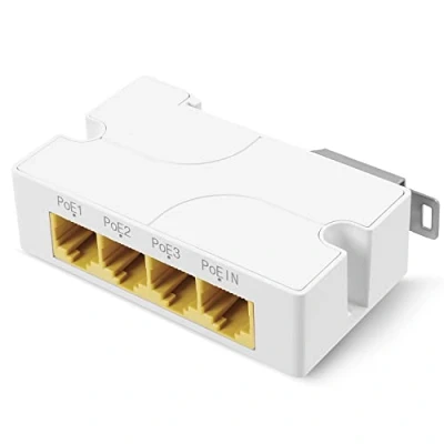 Imagen de Revotech 3 Ports Gigabit PoE Extender, PoE+ Repetidor 100 Metros (328 pies) IEEE802.3af/at,1000Mbps RJ45, 1 In out Adaptador Plug and Play para Cámara/Dispositivo (POE5005G)