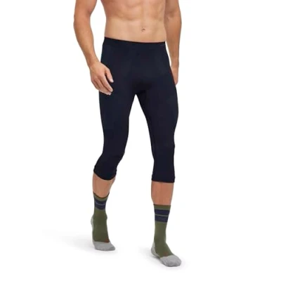 Imagen de Falke Warm 3/4 M TI Hilo Funcional Secado rápido Termo 1 Pieza, Capa de Base Inferior Hombre, Negro (Black 3000) Nuevo ecológico, XL