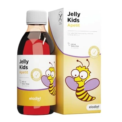 Imagen de Eladiet Complemento Alimenticio Jelly Kids Apetit 250 ml Elaborado a Base de Jalea Real y Quina Ayuda Abrir el Apetito Reforzar Sistema Inmune Alta Concentración Vitaminas