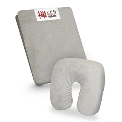 Imagen de Zen Funda Camilla Masaje Ajustable y reposacabezas Sabana de Felpa Suave para cosmética, Fisioterapia Tratamiento Sabanas Lavables a 60 Platino