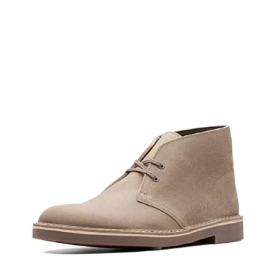 Imagen de Clarks Bushacre 2, Botas Modelo Chukka Hombre, Gris Topo Gamuza (Taupe Suede), 41 EU Ancho