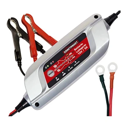 Imagen de Dino Power Pack Cargador de batería 2V 5A para automóviles, moto oldtimer starter, plomo ácido AGM GEL , 8 etapas