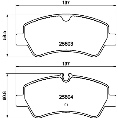Imagen de HELLA 8DB 355 020 721 Juego de pastillas freno preparado para indicador desgaste con tornillos pinza accesorios