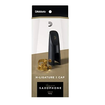 Imagen de Rico Gold Plated H Ligature and Cap for Soprano Sax