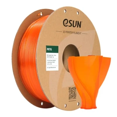 Imagen de eSUN Filamento PETG 1.75mm, Impresora 3D PETG, Precisión Dimensional +/ 0.05mm, 1KG Carrete (2.2 LBS) para de Impresión 3D, Naranja