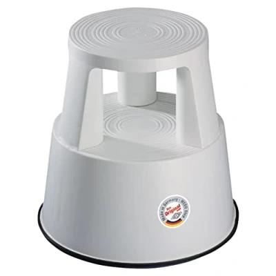 Imagen de Wedo Rollhocker Step Taburete con Ruedas, Gris Luminoso, 43 cm