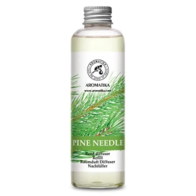 Imagen de Recarga del Difusor de Caña Agujas Pino 200ml 100% Puro y Natural Set Fragancia Ambiental para Aromatizar Aire Interno Cuartos Baños Hogares Restaurantes