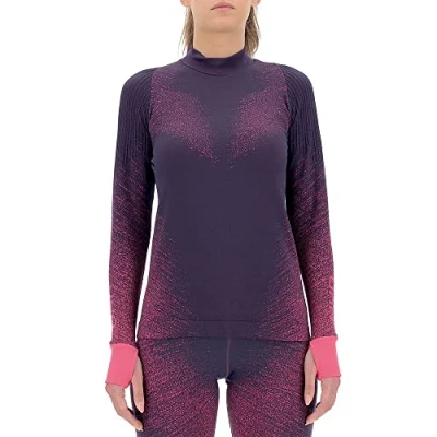 Imagen de UYN Running EXCELERATION Long SL.Turtle Neck T Shirt, Women&#039;s, Ciruela/milenrama Rosa, XL