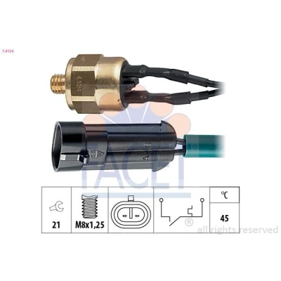 Imagen de FACET 7.4124 Interruptor de temperatura, testigo líquido refrigerante Made in Italy OE Equivalent IVECO: DAILY 2 Kipper