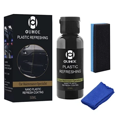 Imagen de Restaurador de Plásticos para Automóviles, Renovated Coating Paste Maintenance Agent, Car Restorer Cream, Limpiador Plástico Coches, Camiones, Motocicletas (50ml)