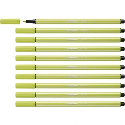 Imagen de Rotulador premium STABILO Pen 68 Caja con 10 unidades color verde lima