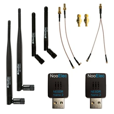 Imagen de NESDR Nano 2 Paquete de Doble Banda ADS B; Compatible con Stratux, Avare, Foreflight, FlightAware y Otras Aplicaciones B. SDR, 4 Antenas 978MHz (UAT) 1090MHz (ADSB) &amp; Adaptadores Cables