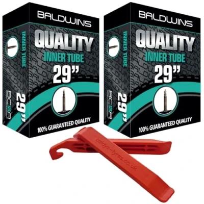 Imagen de Par de tubos interiores para bicicleta Baldwins 29 pulgadas x 2.20 a 2.40 (se adapta cualquier neumático 2.20, 2.25, 2.30, 2.35, 2.40) Presta/French (2 unidades)
