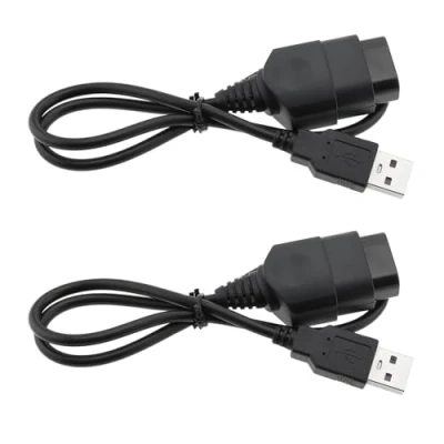 Imagen de VGOL 2 Uds PC Cable Adaptador USB de Controlador Juego Convertidor Compatible con Xbox Gen.1 Negro