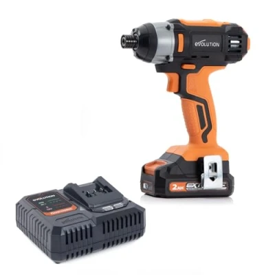 Imagen de Evolution Power Tools R180IDR Li Destornillador de impacto inalámbrico Batería EXT iones litio 18 V incluida