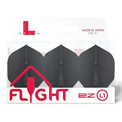 Imagen de L Style Flights EZ Vuelos estándar para dardos (negro)