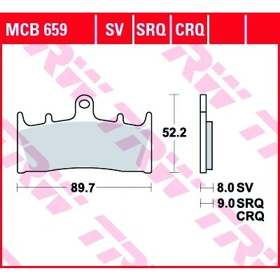 Imagen de TRW Hyper Carbon Racing MCB659CRQ Juego de pastillas freno