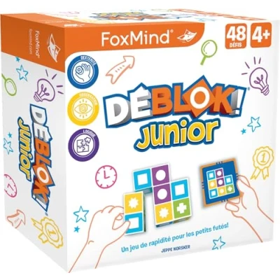 Imagen de Asmodee Foxmind Déblok Junior Juegos de Mesa Infantiles Juego Velocidad a Partir 4 años 1 Jugadores 20 min Versión Francesa