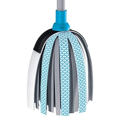 Imagen de BLACK+DECKER BXFM0002GB Cabezal de fregona 3 acciones, Adecuado para Suelos Duros, Microfibra súper Absorbente, Estropajo antiarañazos, Limpia y pule, 35 cm x 14 11 cm, 63649