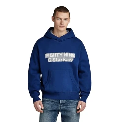 Imagen de G STAR RAW Jersey Graphic Loose Knitted Hoodie Para Hombre, Azul (ballpen blue D23933 D488 1822), M